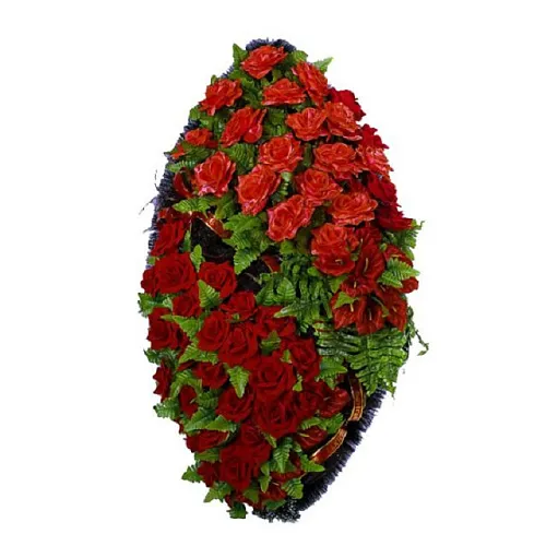 Ритуальный венок из искусственных цветов Элитный №3 Ритуальный венок из искусственных цветов Элитный №3test54